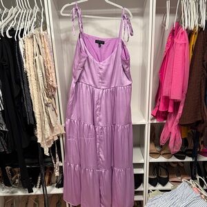 Eloquii Lavender Tiered Maxi Dress